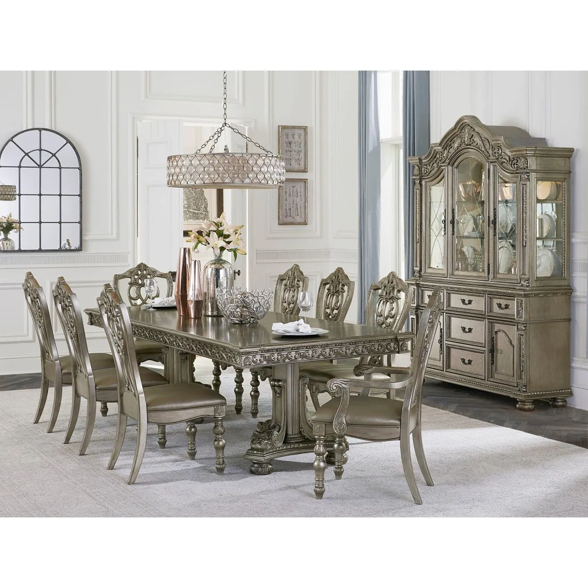 Catalonia Platinum Gold Buffet & Hutch
