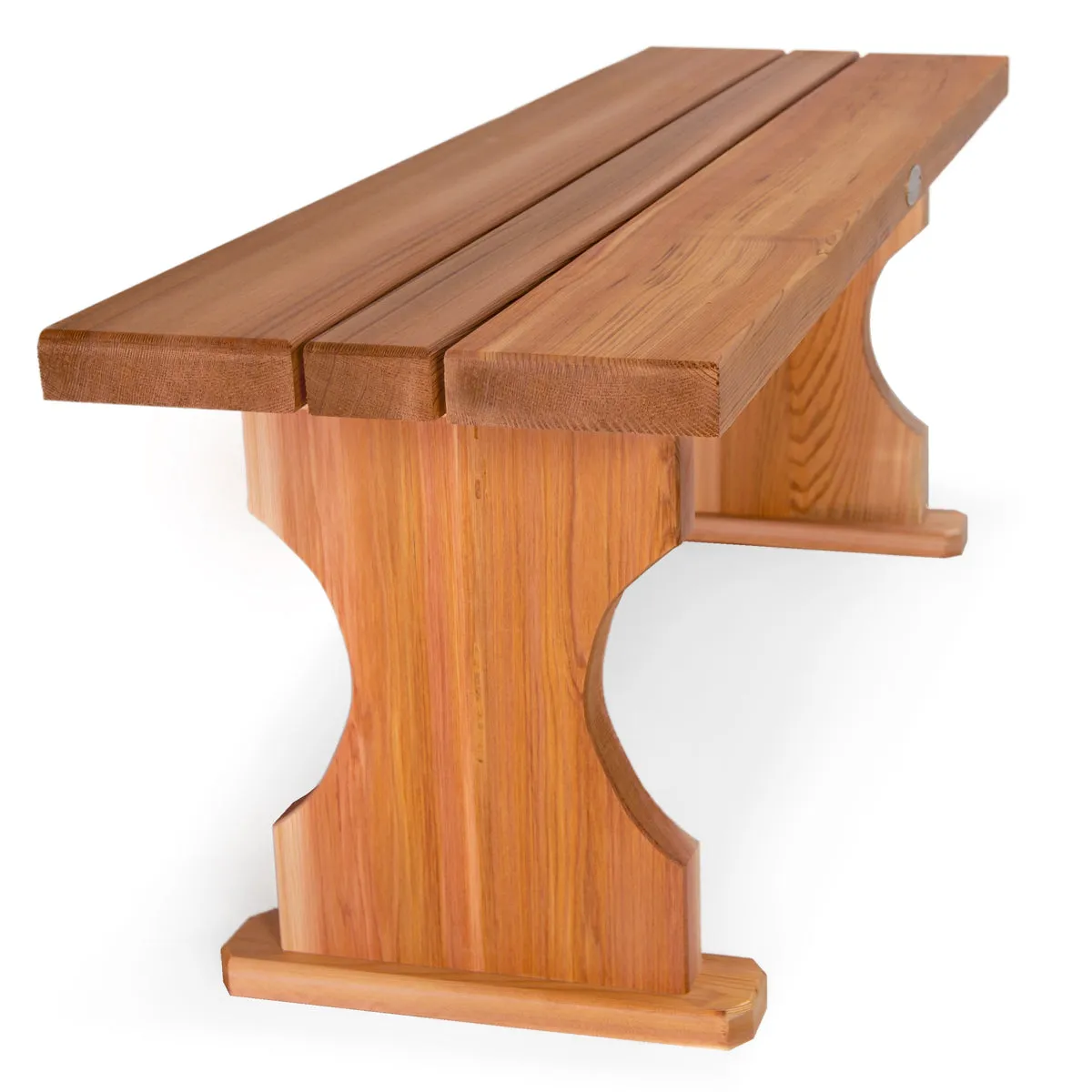Cedar 48"W 2 Seater Backless Bench - Handcrafted In Canada With Rot Resistant, Untreated, Western Red Cedar.
