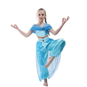 Children Blue Arabian Princess Jasmine Style Costume