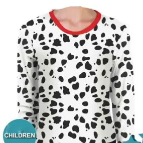 Children Dalmatian Costume Shirt Long Sleeves