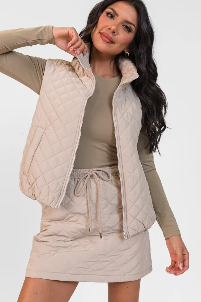 Colder Weather Mushroom Quilted Skort