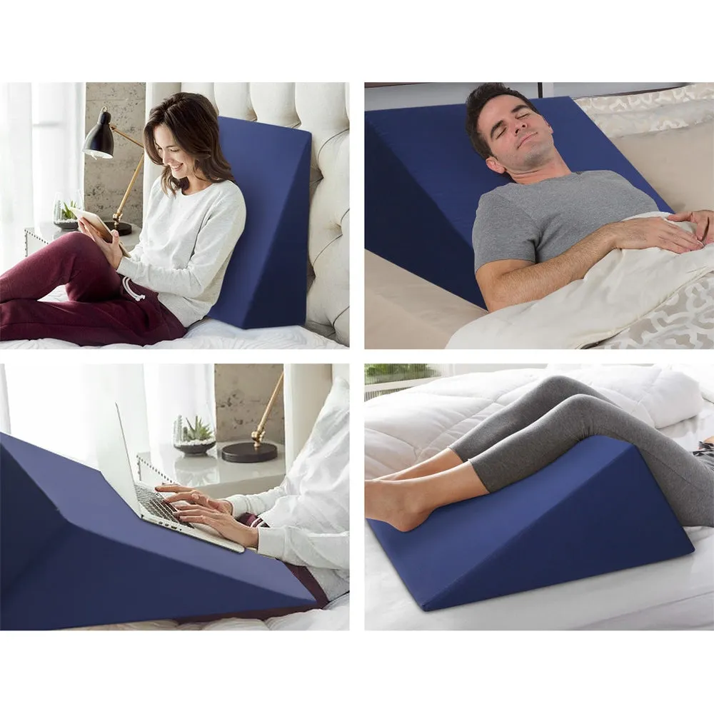Cool Gel Memory Foam Wedge Pillow - Set of 2 Giselle Bedding