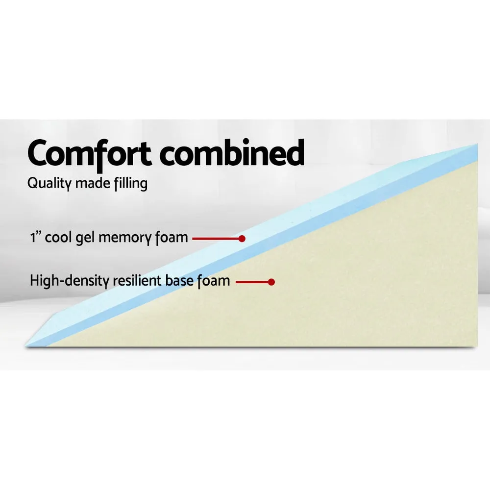 Cool Gel Memory Foam Wedge Pillow - Set of 2 Giselle Bedding