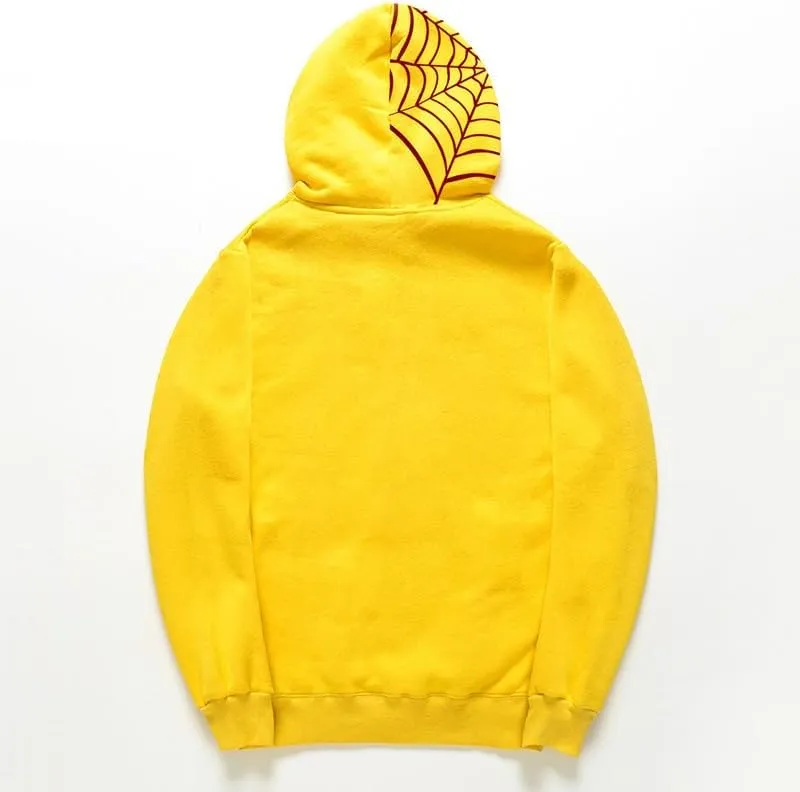 CORIRESHA Unisex Halloween Spider Web Hoodie Casual Drawstring Y2K Aesthetic Sweatshirt Kangaroo Pocket