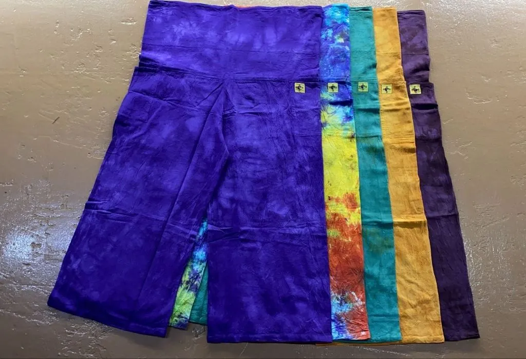 Cotton Thai Fisher Cargo Pocket Pants - Tie-Dye