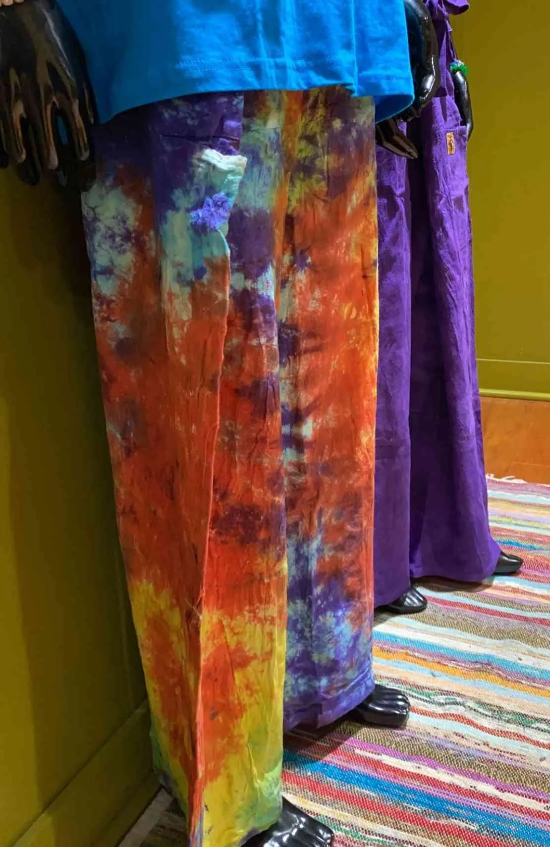 Cotton Thai Fisher Cargo Pocket Pants - Tie-Dye