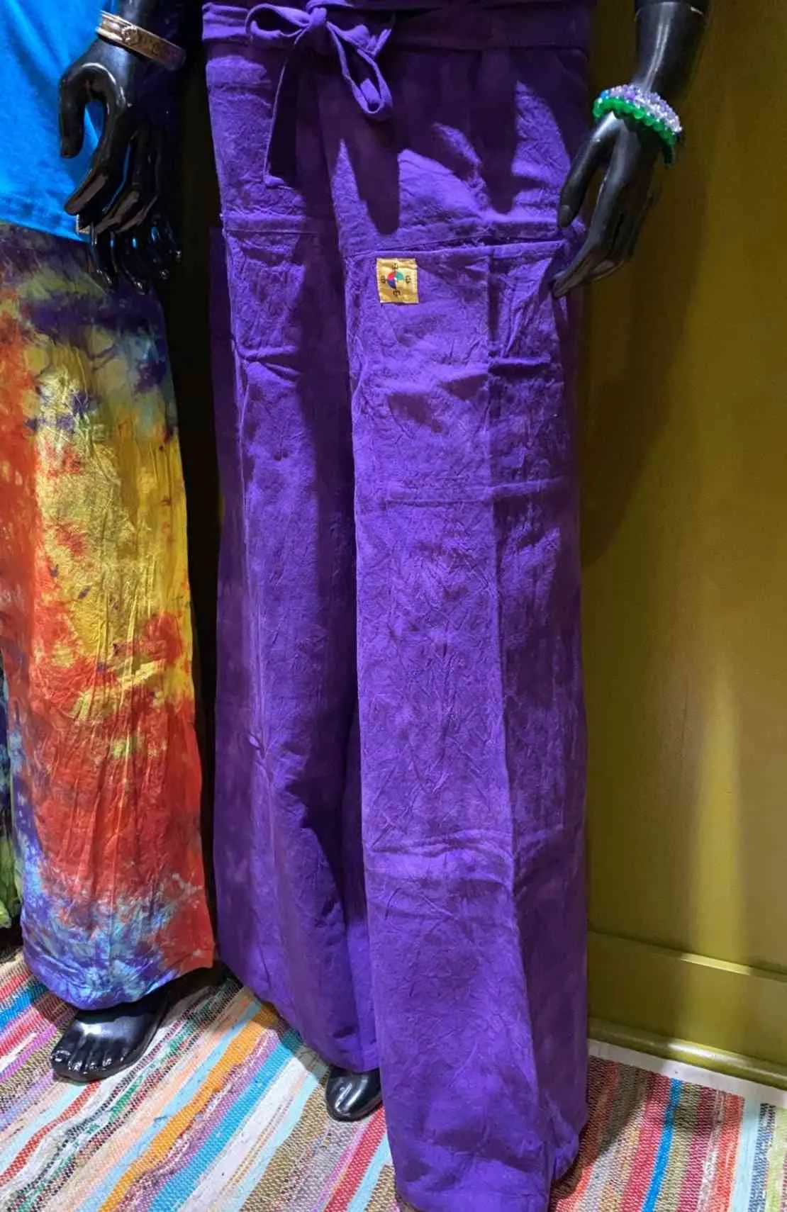 Cotton Thai Fisher Cargo Pocket Pants - Tie-Dye