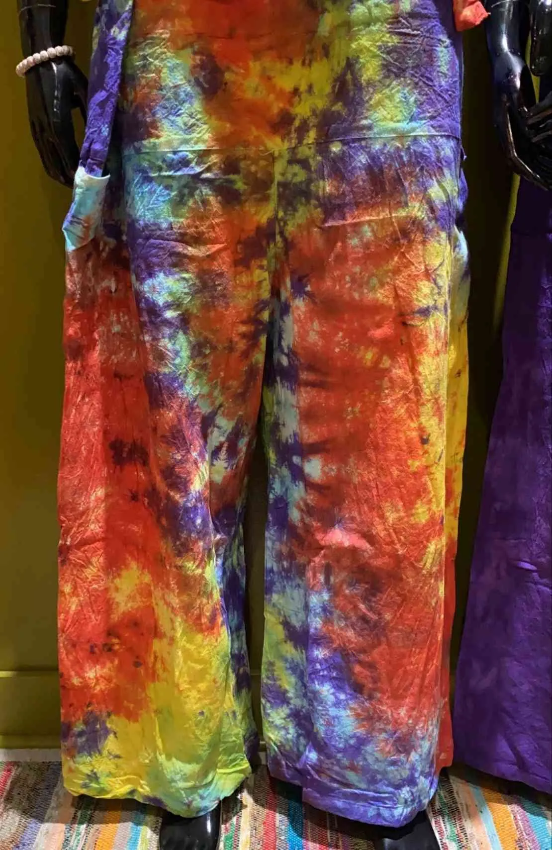 Cotton Thai Fisher Cargo Pocket Pants - Tie-Dye