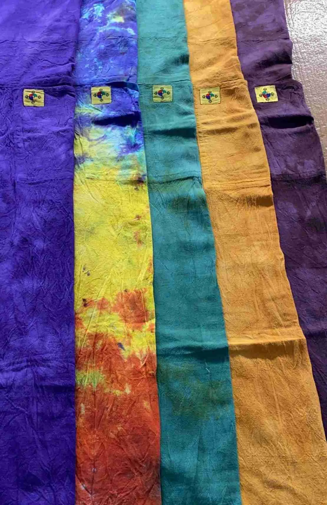 Cotton Thai Fisher Cargo Pocket Pants - Tie-Dye