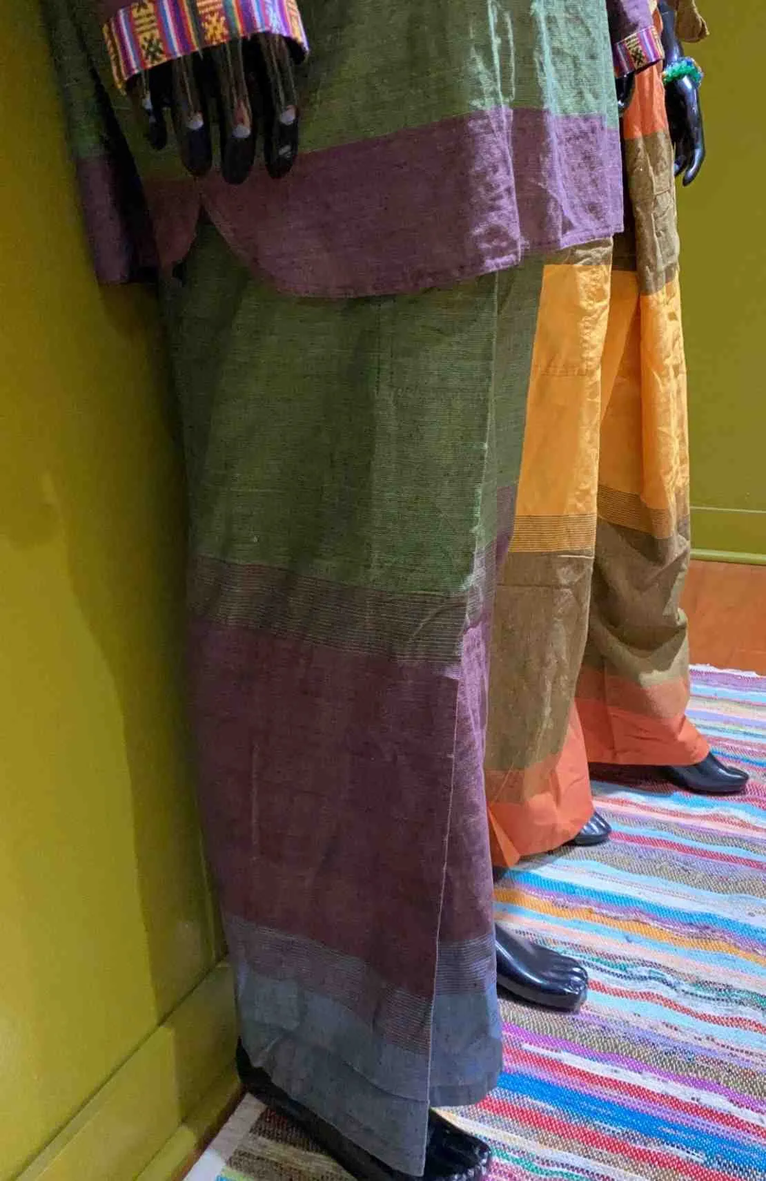 Cotton Thai Fisher Cargo Pocket Pants - Tri-Color