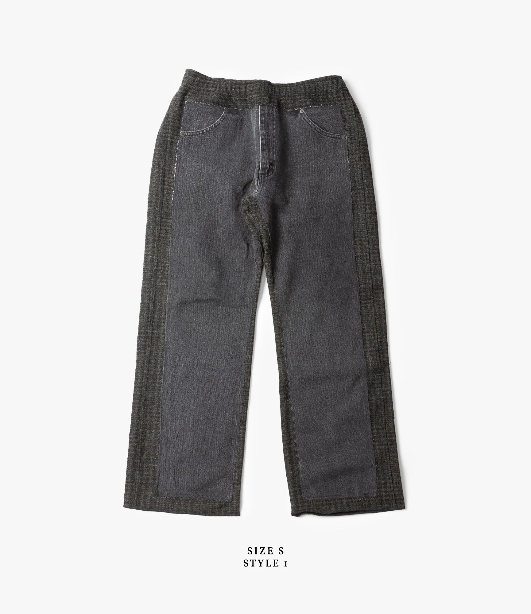 Covered Pant – Black Denim / Charcoal Glen Plaid Wool