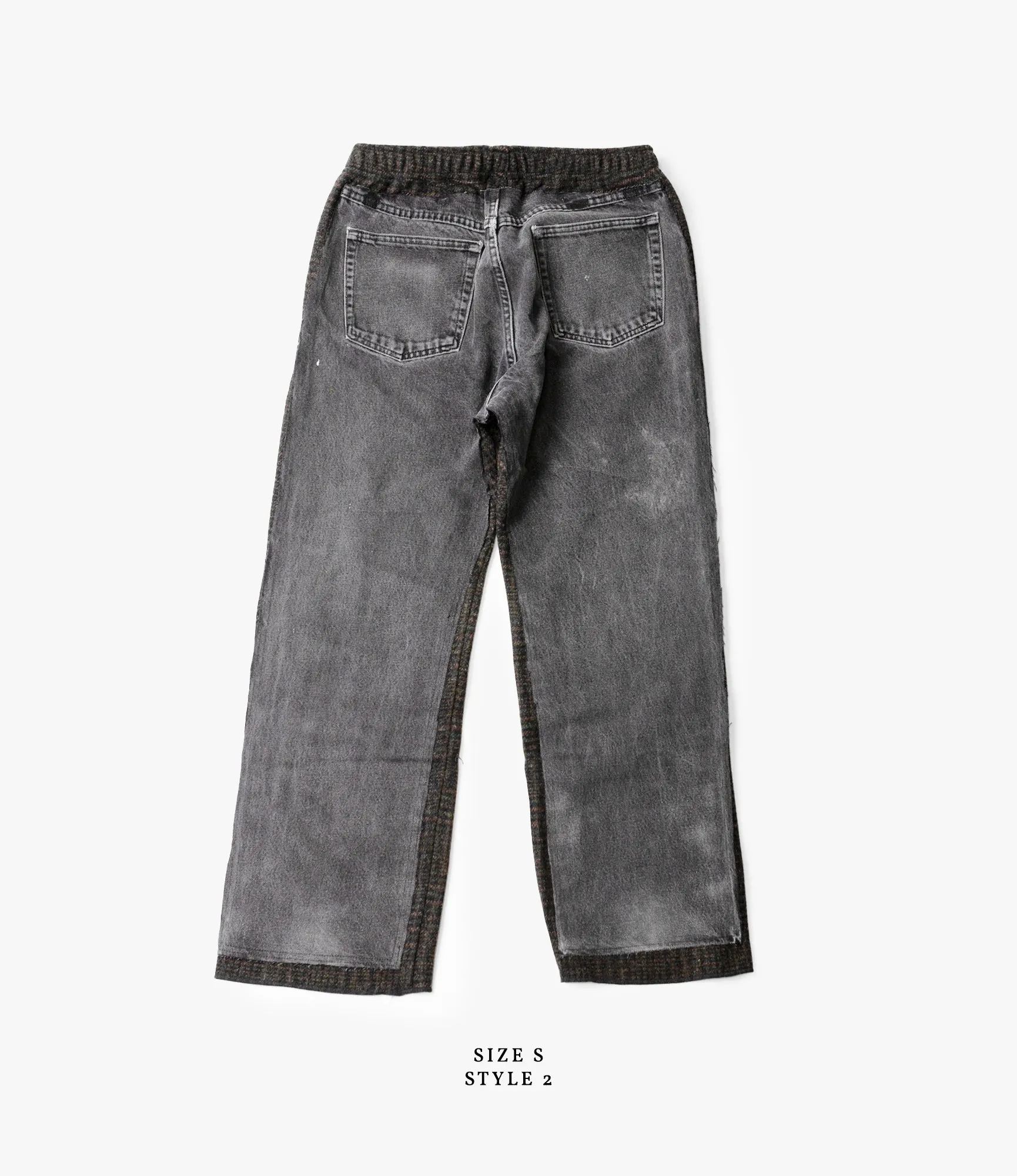 Covered Pant – Black Denim / Charcoal Glen Plaid Wool