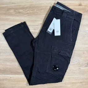 C.P. Company Ottoman Stretch Lens Cargo Pants in Black