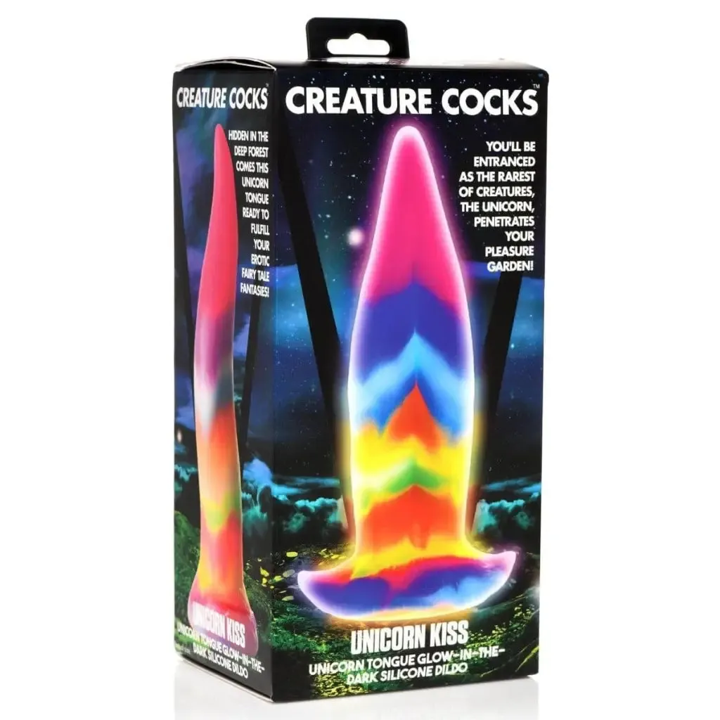 Creature Cocks Unicorn Kiss Unicorn Tongue Glow-in-the-Dark Silicone Dildo