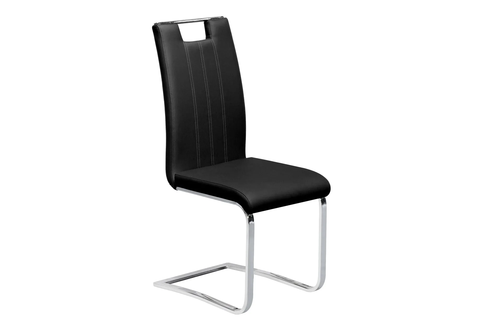 Cynthia 7 Piece Dining Set with Zane Chair in Black Leather