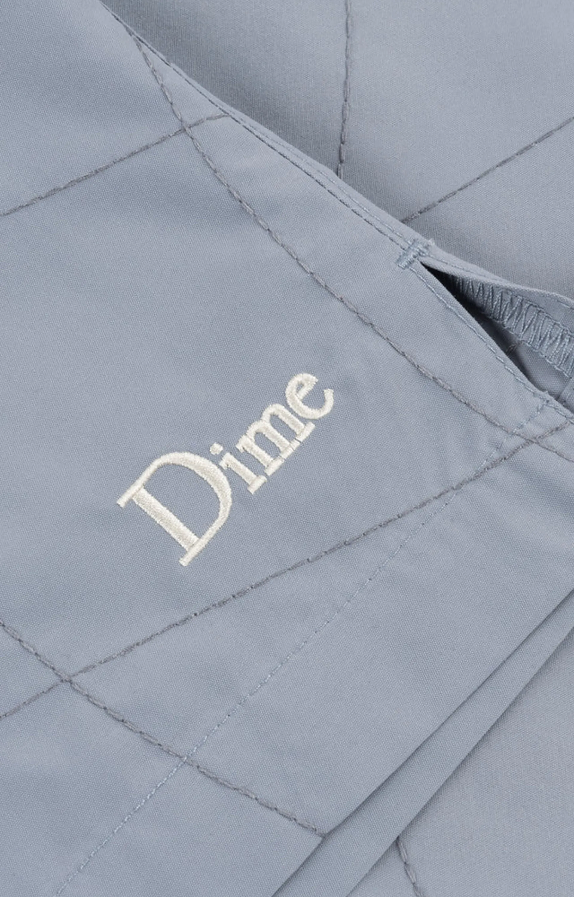 Dime Wave Quilted Shorts, Cloud Blue