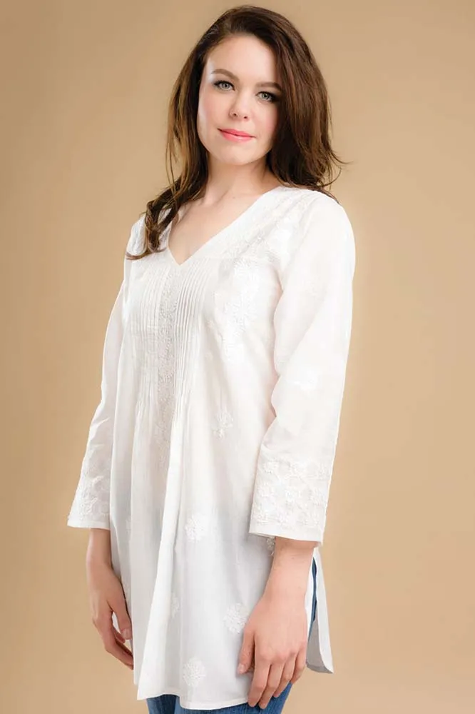 Divya White Tunic