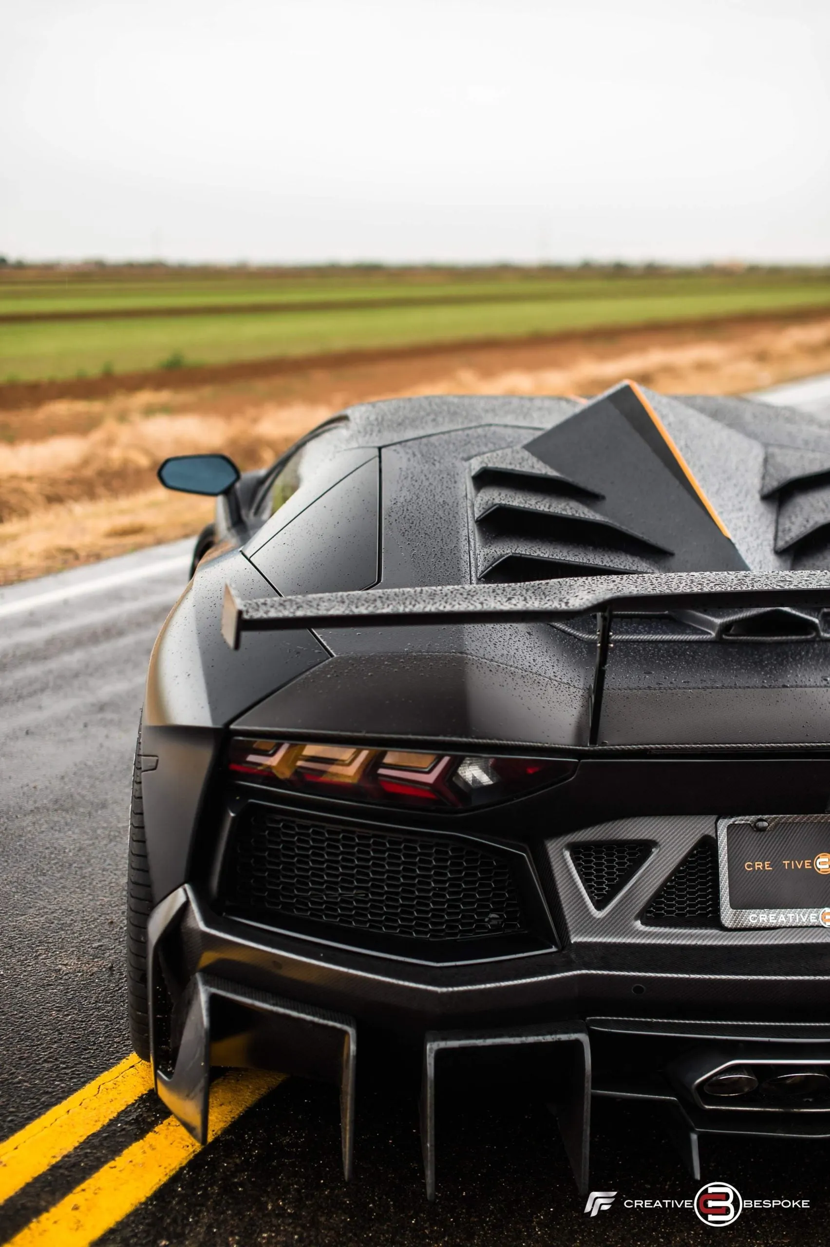 DMC Lamborghini Aventador Edizione GT: Carbon Fiber E-GT Wing Spoiler Super Trofeo: Fits LP700 LP720 LP740 LP750 in Veneno GT3 Style