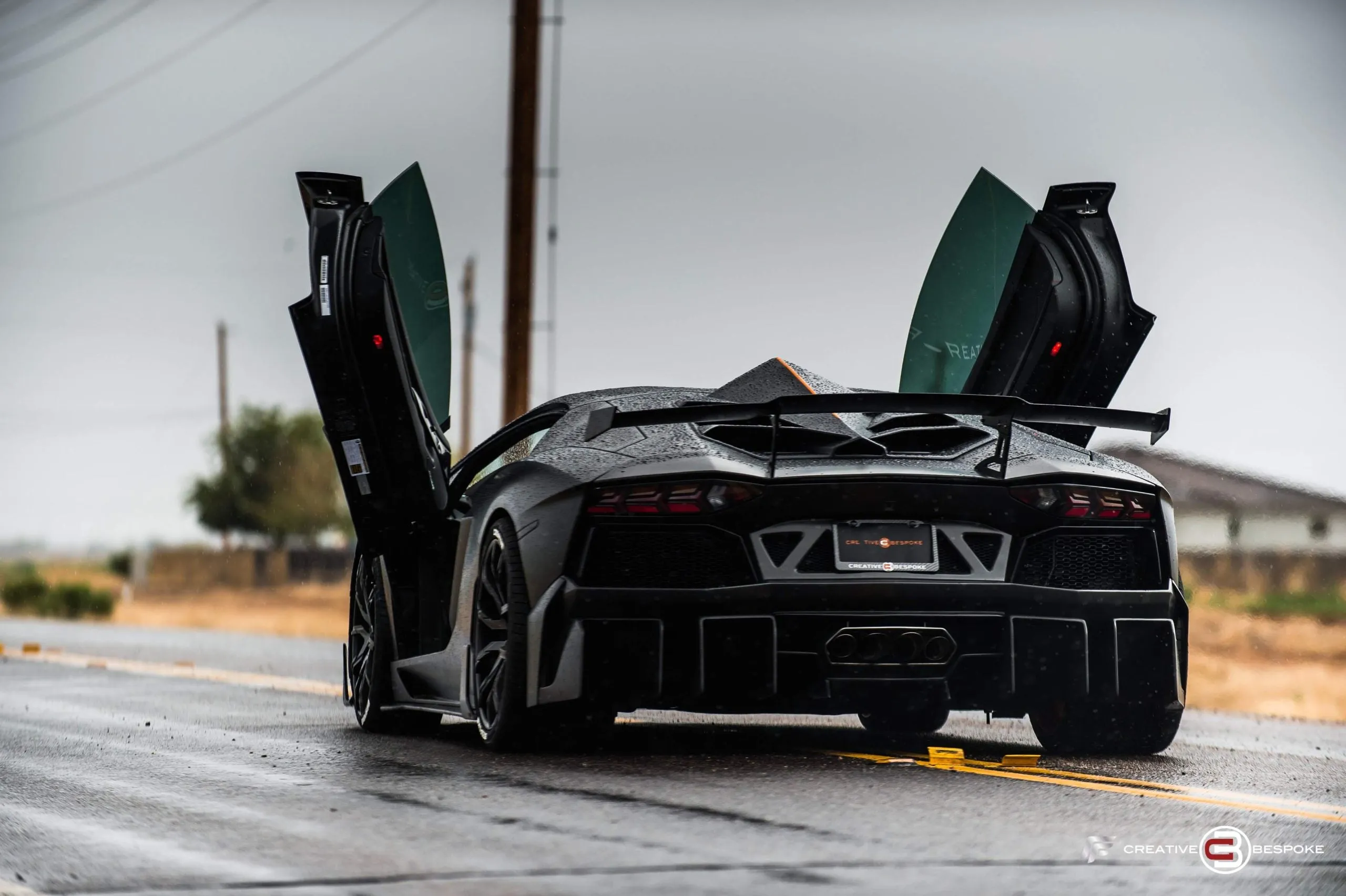 DMC Lamborghini Aventador Edizione GT: Carbon Fiber E-GT Wing Spoiler Super Trofeo: Fits LP700 LP720 LP740 LP750 in Veneno GT3 Style