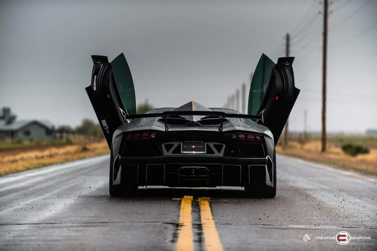 DMC Lamborghini Aventador Edizione GT: Carbon Fiber E-GT Wing Spoiler Super Trofeo: Fits LP700 LP720 LP740 LP750 in Veneno GT3 Style