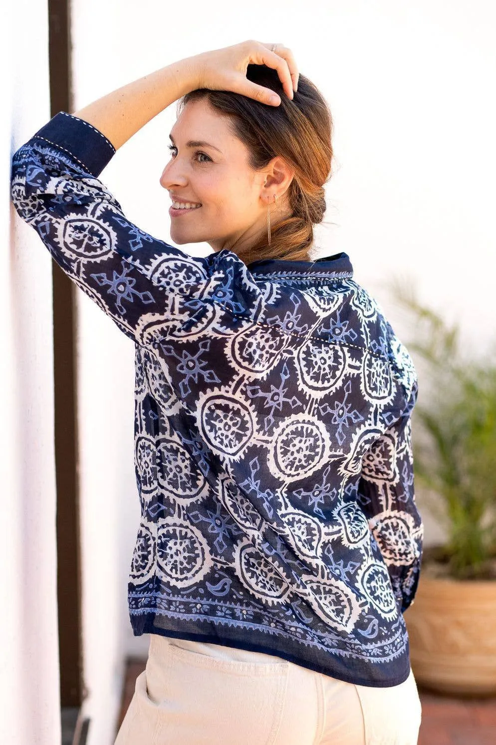 Dolma Lyra Collar Top