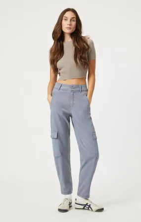 ELSIE CARGO PANTS IN FLINT STONE LUXE TWILL