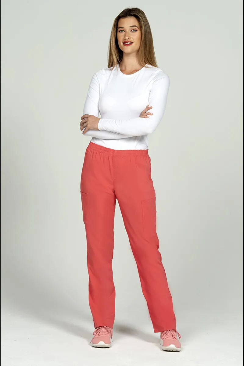 Epic by MedWorks Women's Elastic Waist Scrub Pant | Coral