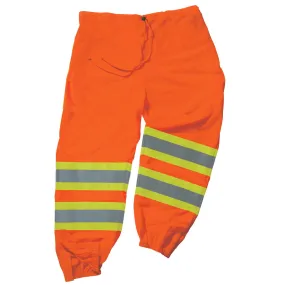 Ergodyne 22865 GloWear 8911 Supplemental Class E Two-Tone Pants, Large/XL, HV Orange