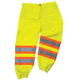 Ergodyne 22963 GloWear 8911 Supplemental Class E Two-Tone Pants, Small/Medium, HV Lime