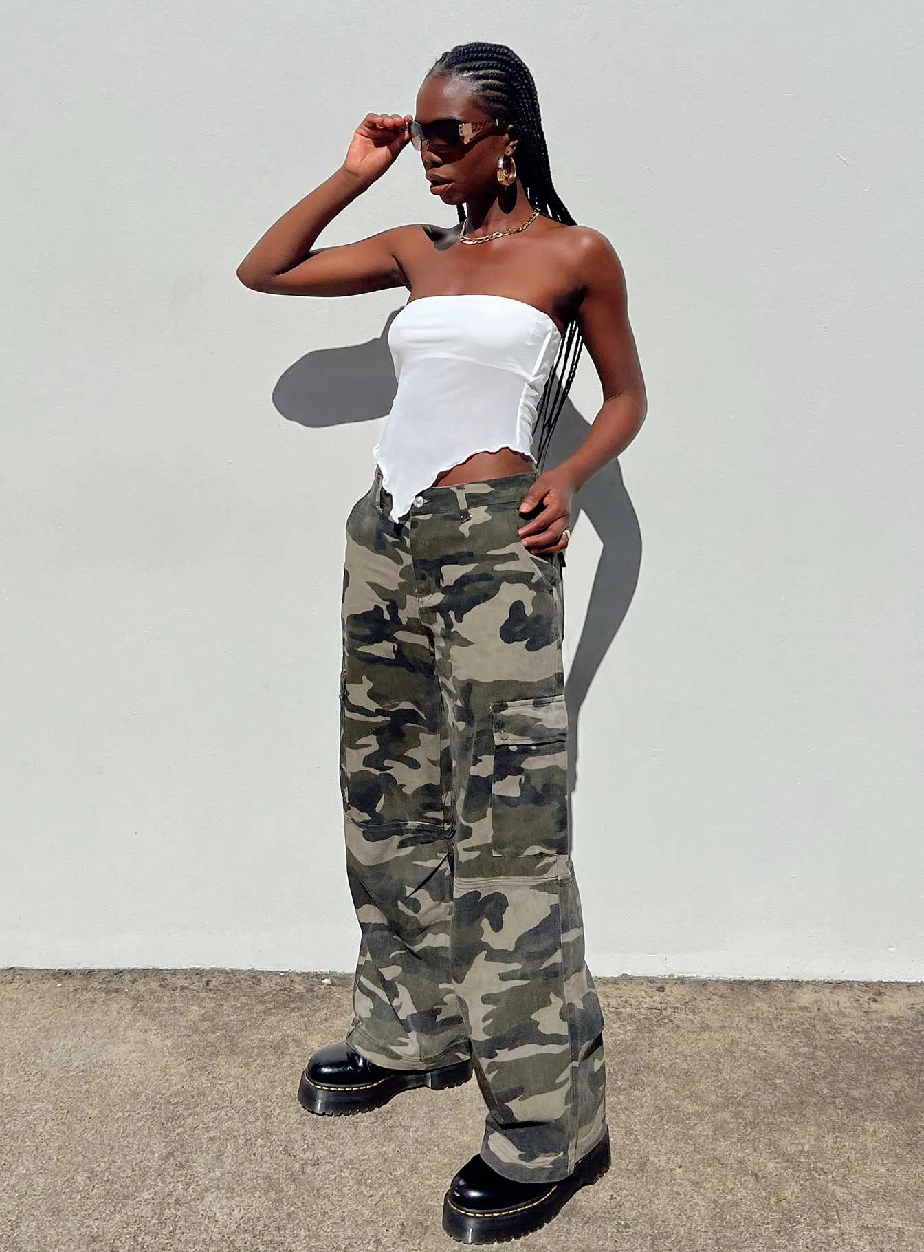 Fallout Mid Rise Cargo Pants Camouflage