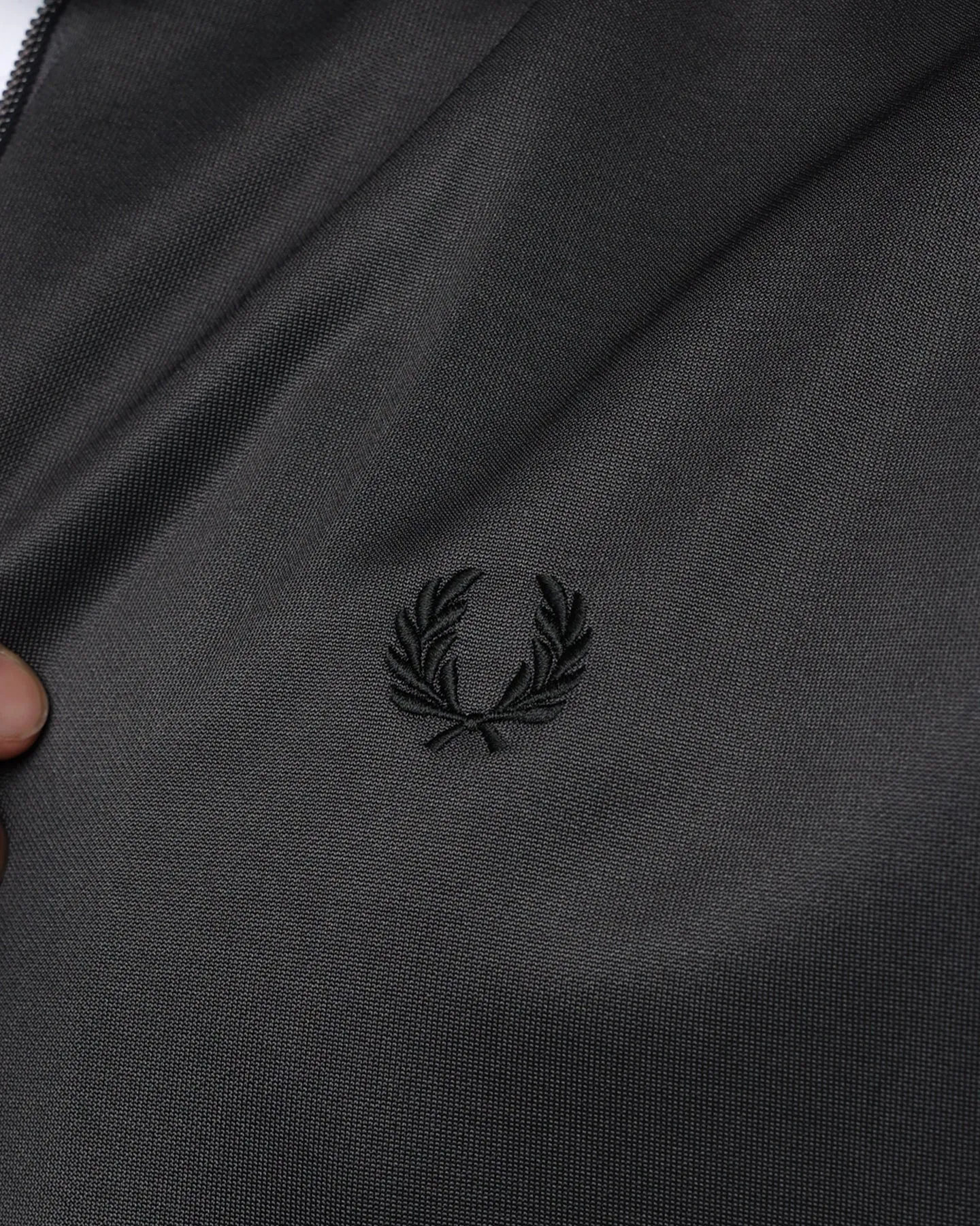 Fred Perry Branded Track Jacket Gunmetal
