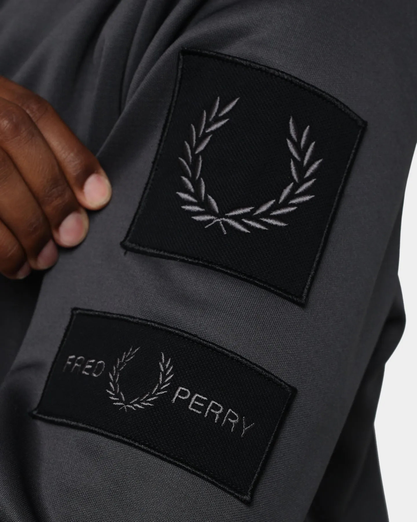 Fred Perry Branded Track Jacket Gunmetal