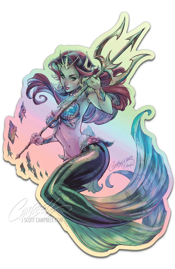 FTF Mermaid (2024) Trident Holographic Sticker