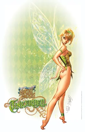 FTF Tinkerbell & Hook 2010 "Statue Design" Print (11x17)