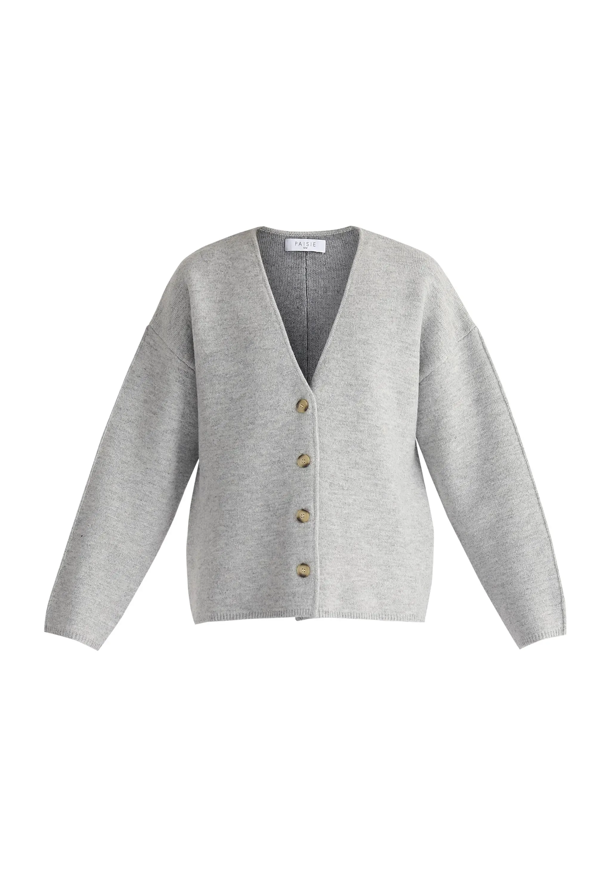 Grey Two-Tone Cardigan