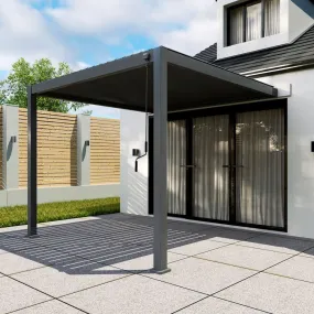 Hilton Aluminium Wall Mounted Pergola - 3m x 3m
