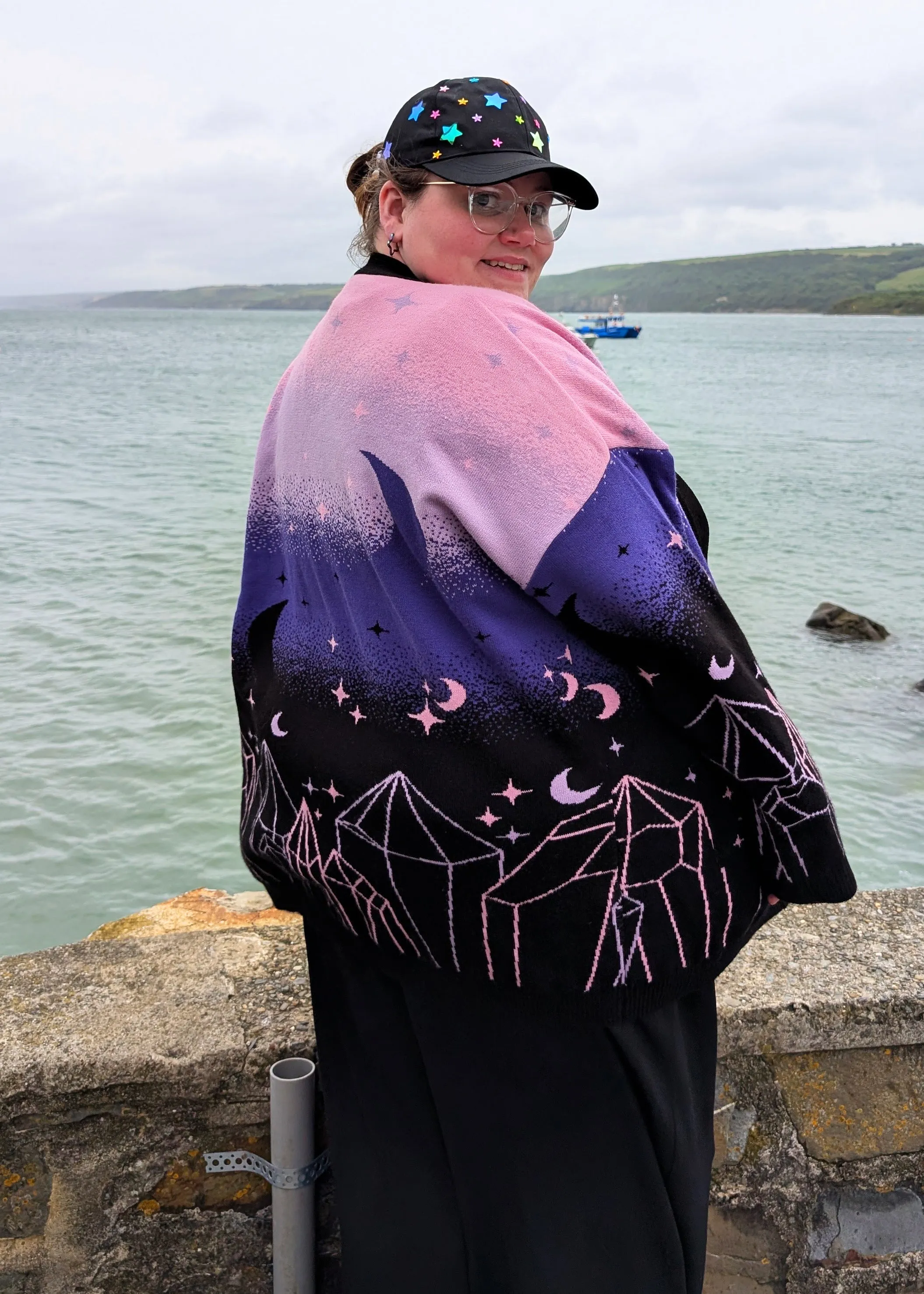 Home of Rainbows - Cosmic Crystal Cluster Knit Cardigan