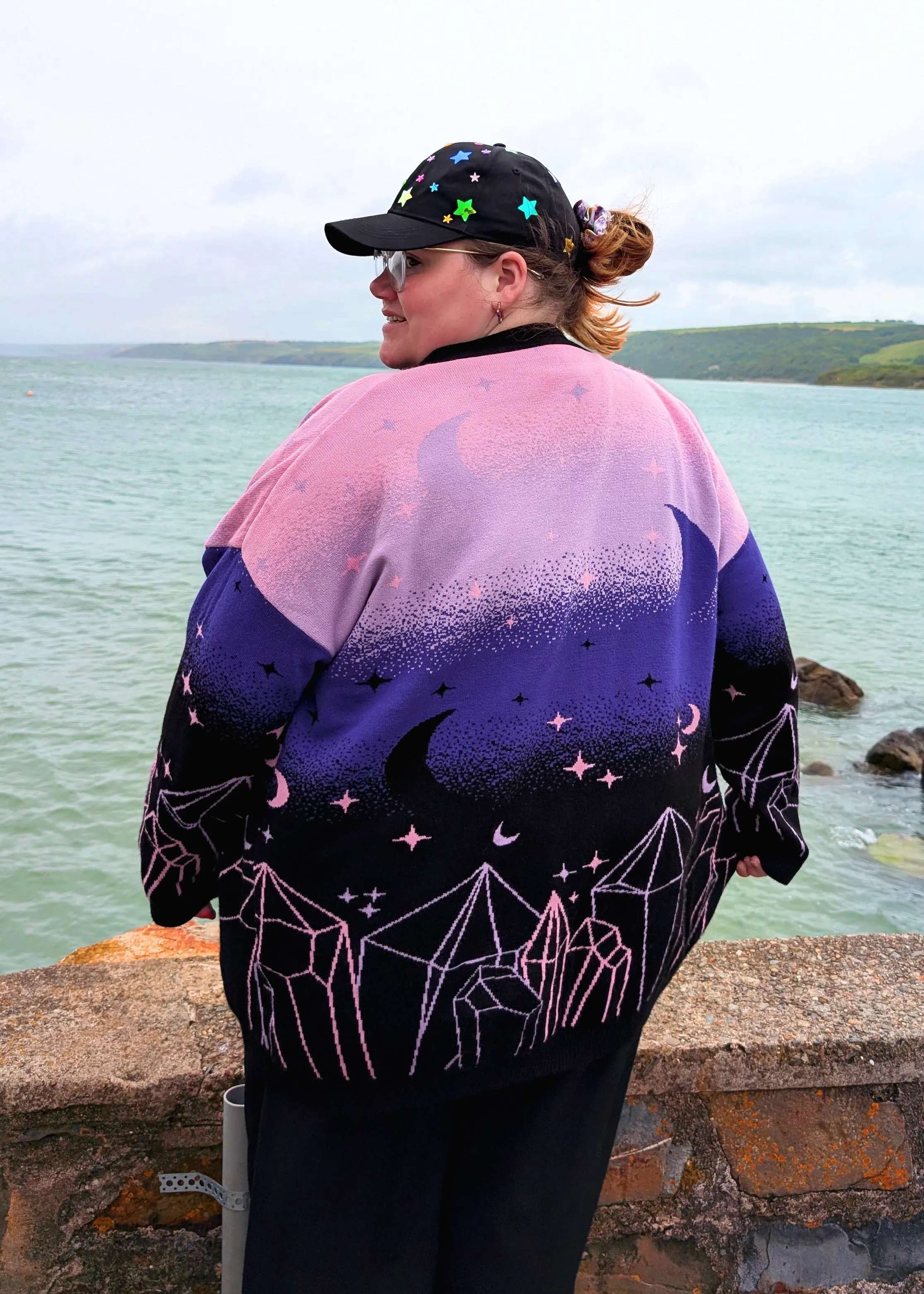 Home of Rainbows - Cosmic Crystal Cluster Knit Cardigan