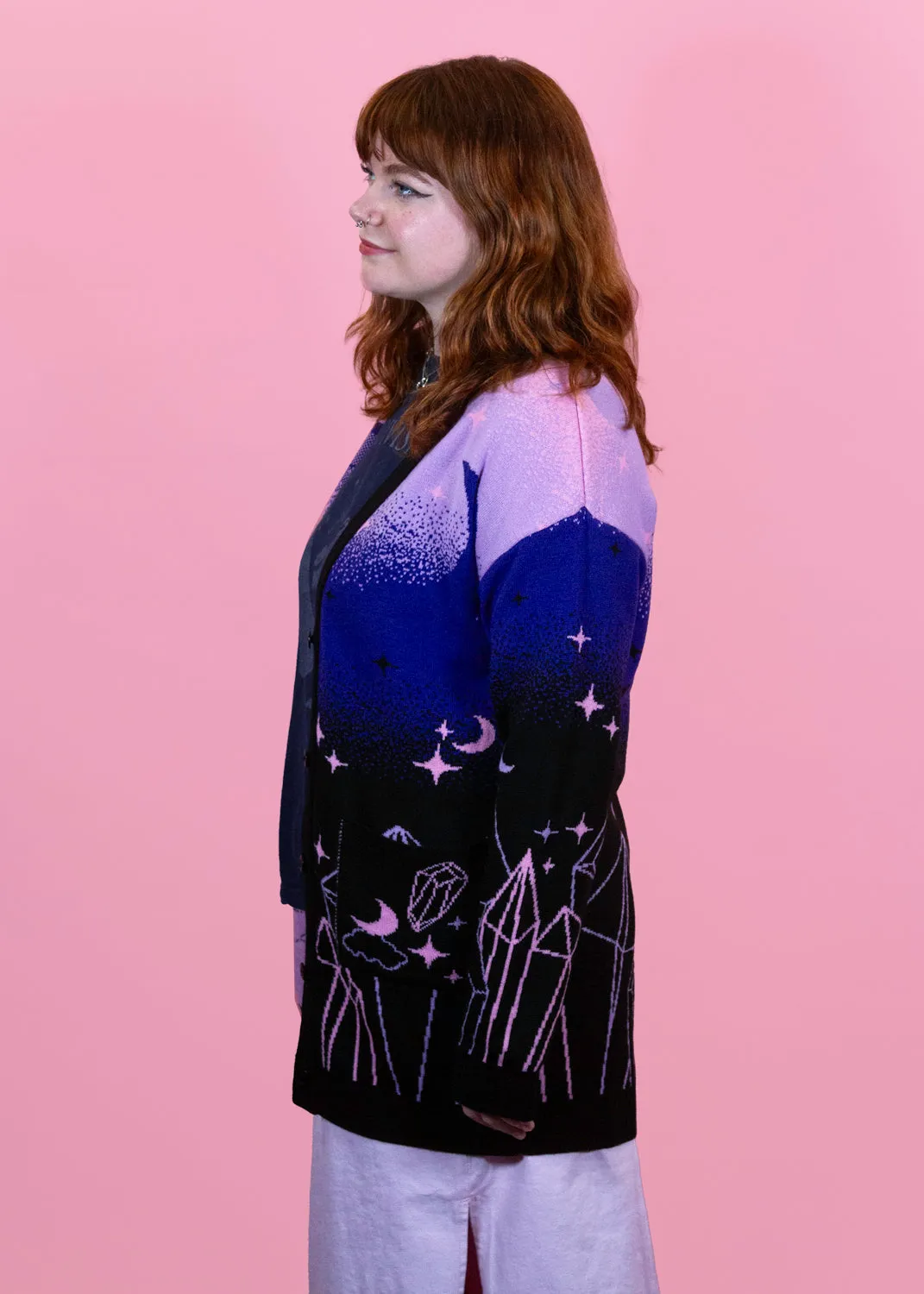 Home of Rainbows - Cosmic Crystal Cluster Knit Cardigan