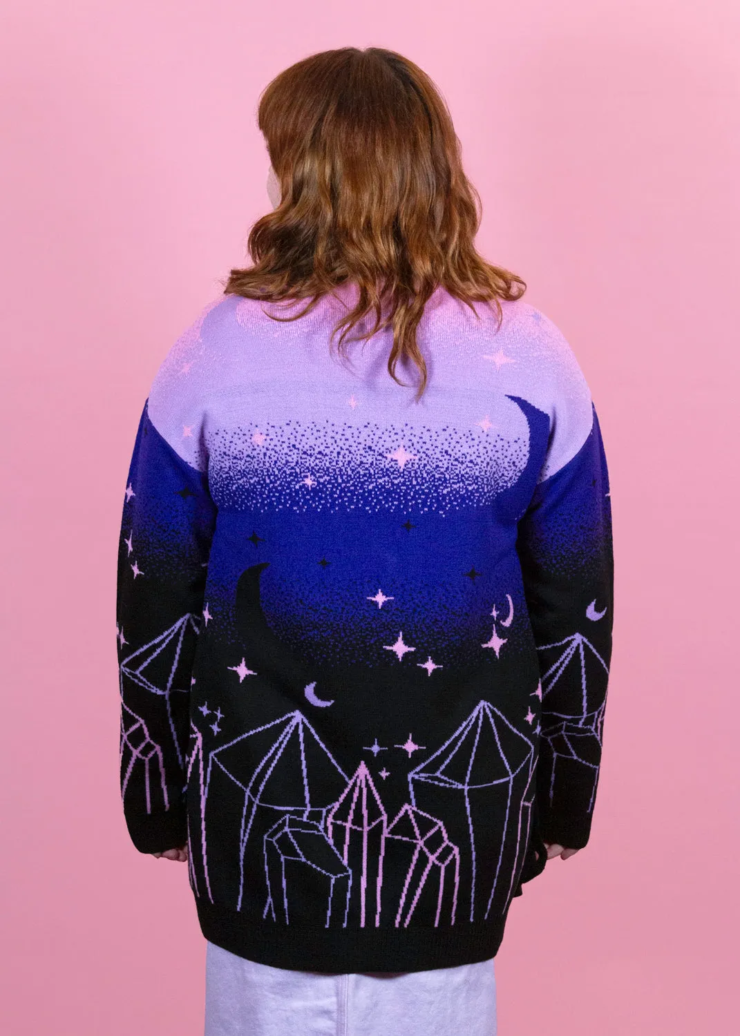 Home of Rainbows - Cosmic Crystal Cluster Knit Cardigan