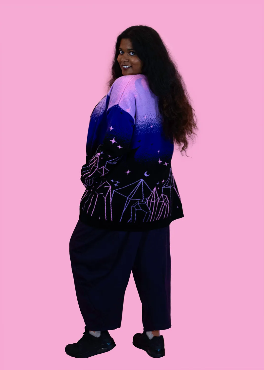 Home of Rainbows - Cosmic Crystal Cluster Knit Cardigan