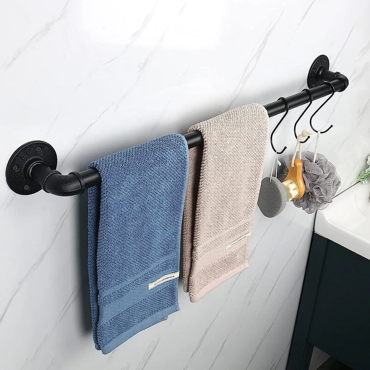 Industrial Pipe Towel Rack Towel Bar-80CM