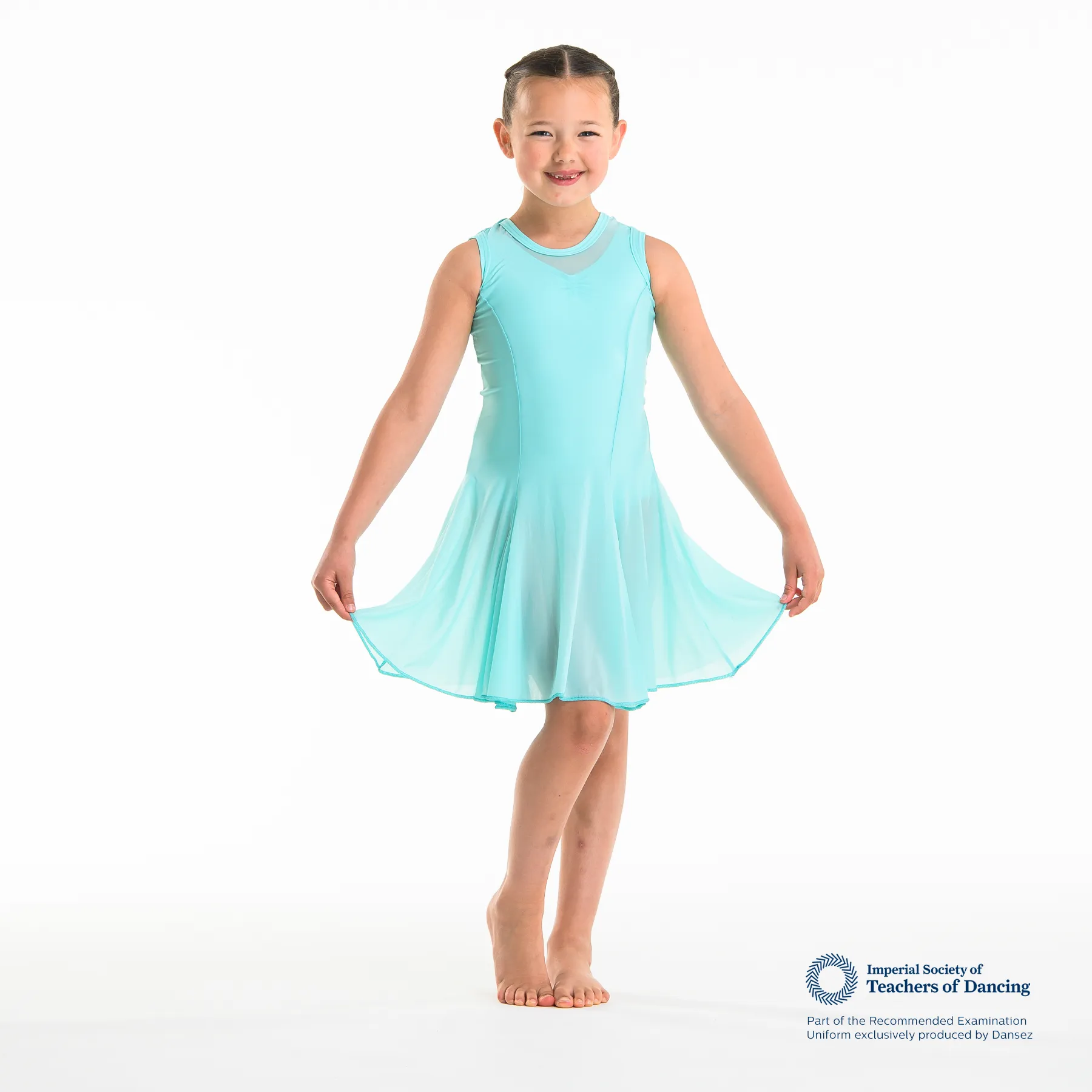 ISTD Mesh Greek Tunic - Light Green (Young Dancer)