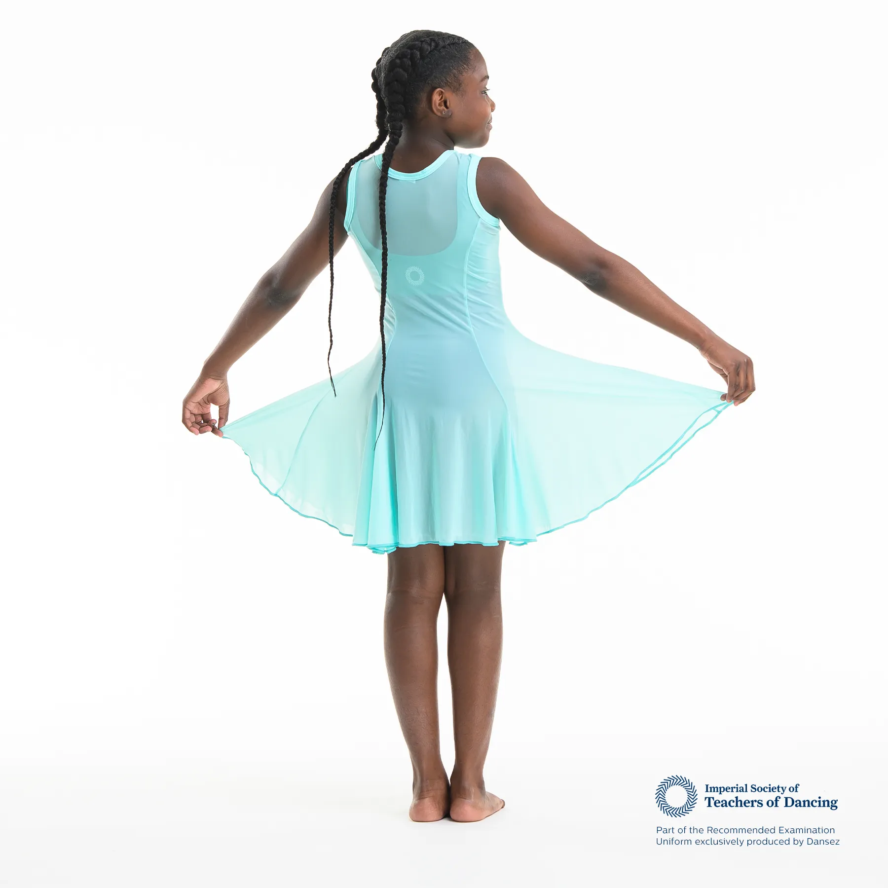 ISTD Mesh Greek Tunic - Light Pink (Junior Dancer)