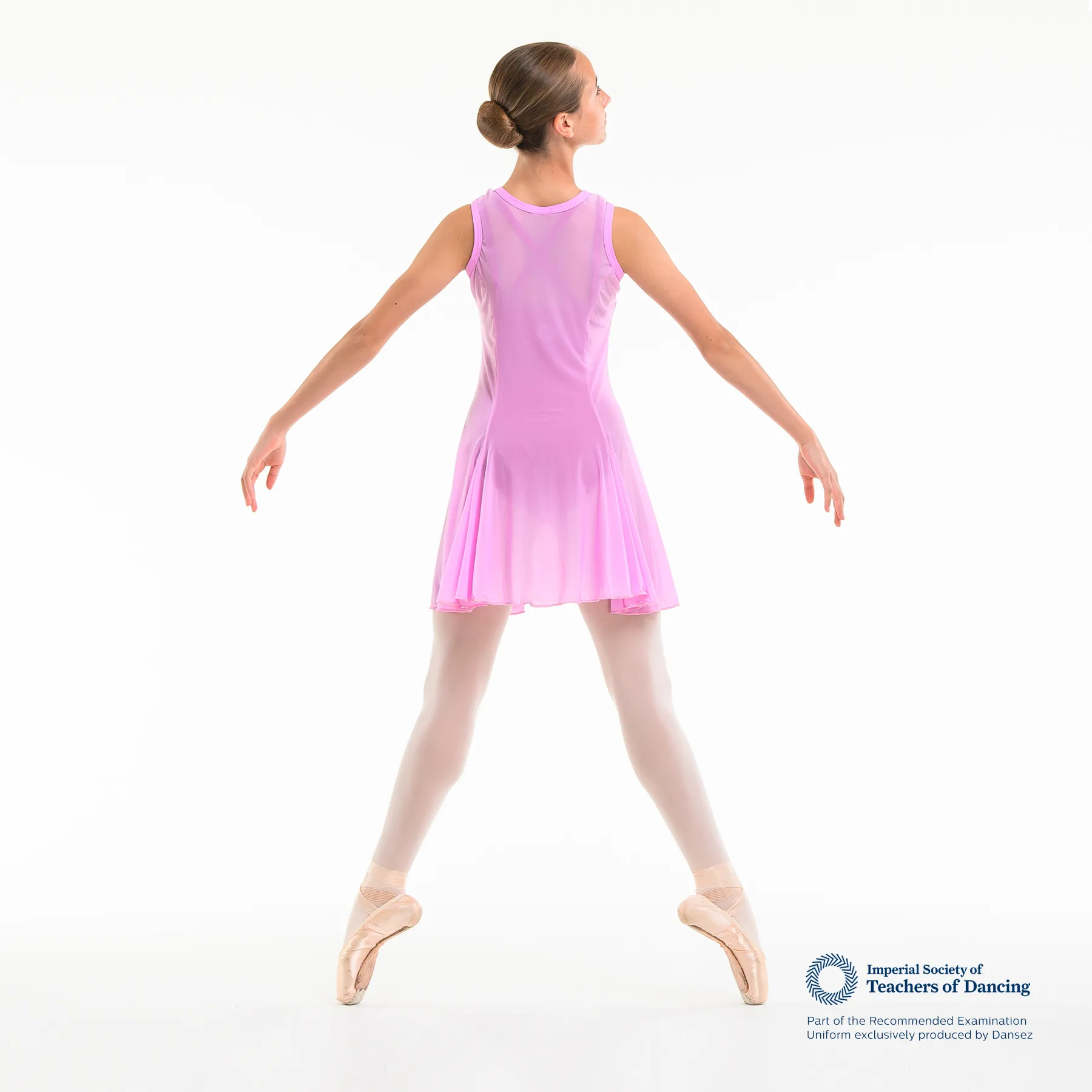 ISTD Mesh Greek Tunic - Light Pink (Teenage/Adult)