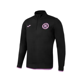 JOMA CRUZ AZUL 1/4 ZIP TRAINING TRACK JACKET-BLACK