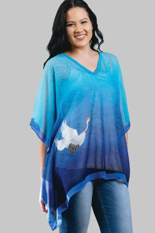 Kumari Top Bird Print