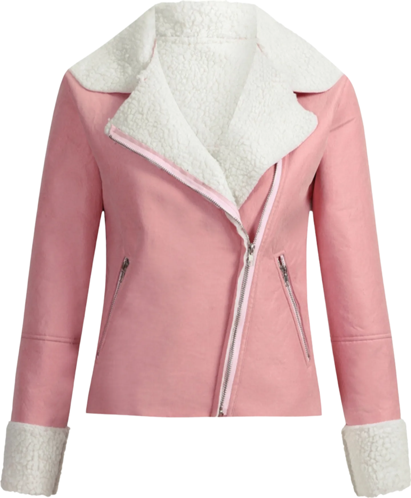 Lapel Fur Biker Jacket