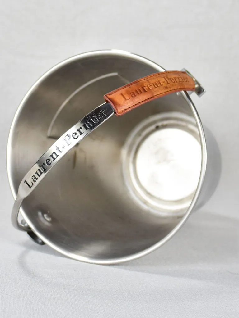 Laurent Perrier ice bucket with leather handle