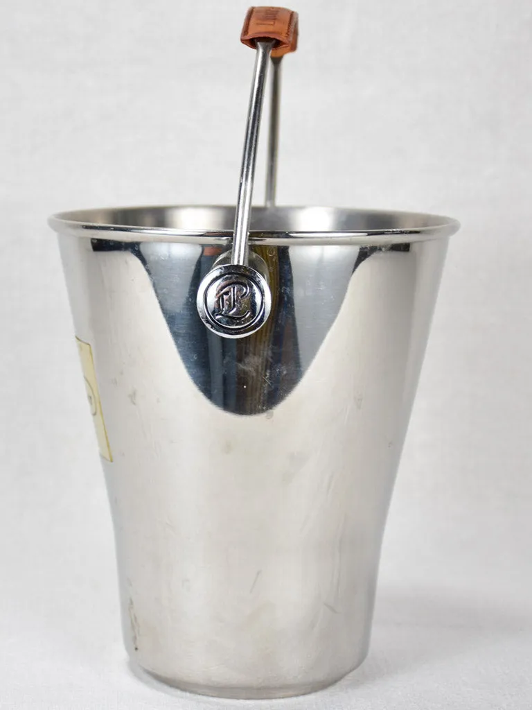 Laurent Perrier ice bucket with leather handle